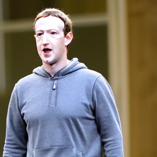 Prompt: mark zuckerberg wearing a hazmat suit