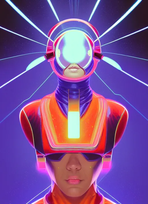 Prompt: symmetry!! portrait of side!! of a 9 0 s aerobic character with soda pop helmet and golden stripe spandex, explosive laser beams, ghostly, fantasy, glowing lights!! intricate, elegant, highly detailed, digital painting, artstation, concept art, smooth, sharp focus, illustration, art by julian del rey and greg rutkowski