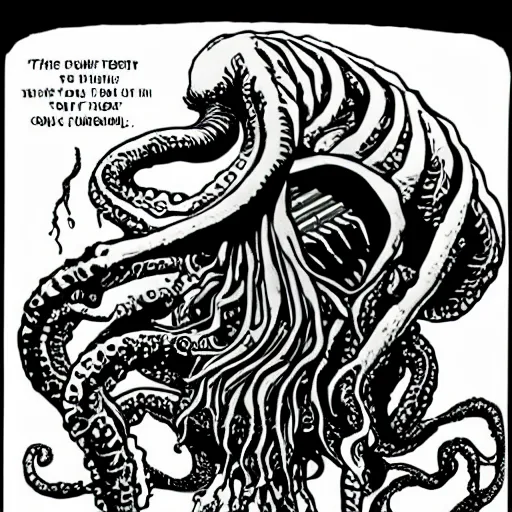 Image similar to cthulhu playing the synthesizer