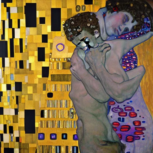 Image similar to art by Gustav Klimt