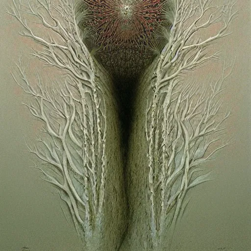 Image similar to fractal, julia set by beksinski