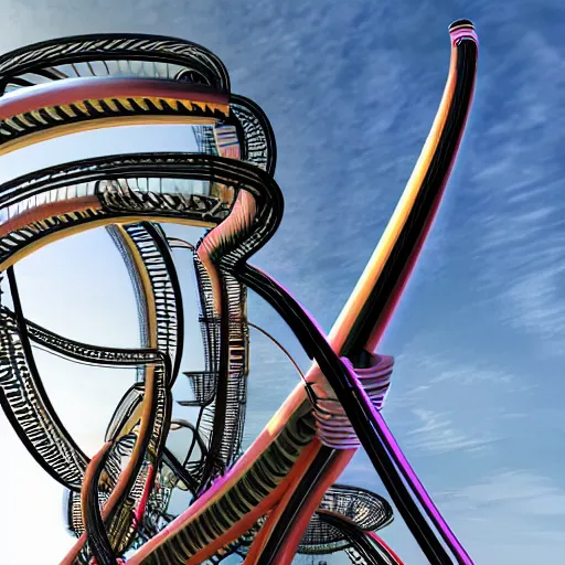 Image similar to POV Of The Most Intense Rollercoaster, Photorealistic