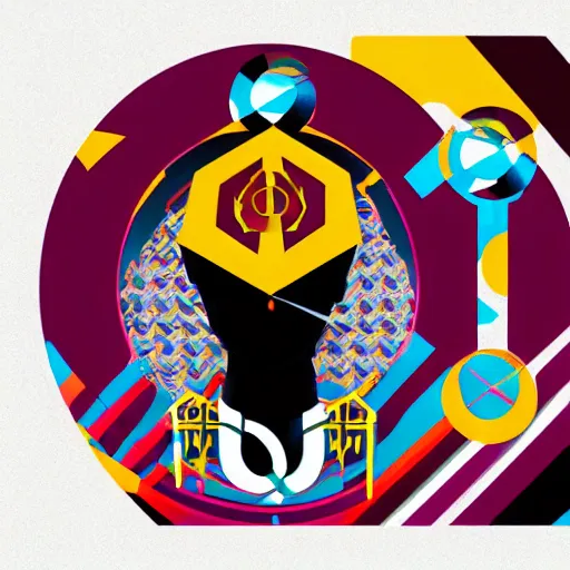 Prompt: corpse logo by Tristan Eaton, geometric, vector, symmetrical, minimalism, trending dribbble, behance