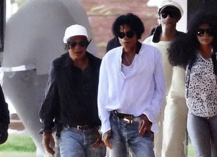 Prompt: A photo of Michael Jackson still alive Aug 2, 2022, proof, BREAKING