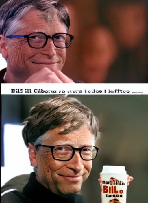 Image similar to bill gates in icecube form