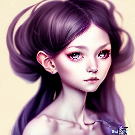 Prompt: portrait of a lttle female character inspired by esther from the orphan, artwork by artgem lau, anna dittman, wlop and rossdraws, anatomically correct, smooth, clean detailed, sharped focus, symmetrical, perfect composition, illustration, extremely coherent, detailed face, arstation