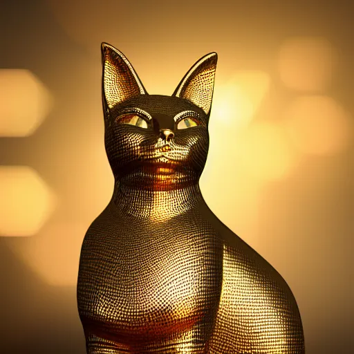 Prompt: egyptian god bastet, extreme detail, golden lighting, 4 k, soft bokeh,