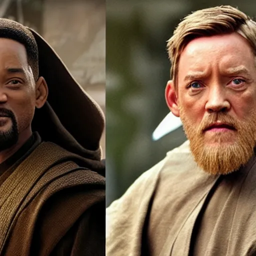 Prompt: will smith as obi wan kenobi