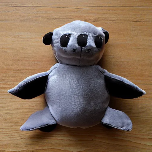 Image similar to evil baby seal plush toy,