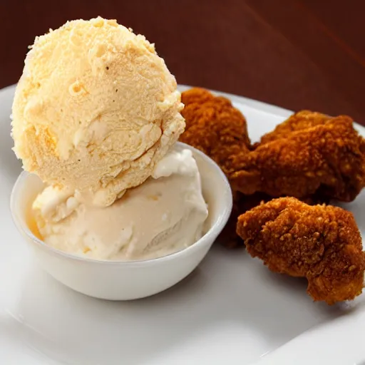 Image similar to fried chicken ice cream