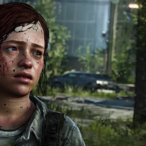 Prompt: screenshot from Angela in the last of us