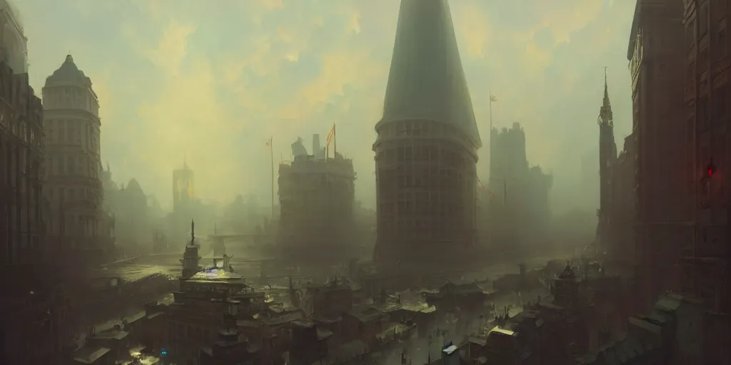 Image similar to london in 1 9 1 7, extremely detailed digital painting, in the style of fenghua zhong and ruan jia and jeremy lipking and peter mohrbacher, mystical colors, rim light, beautiful lighting, 8 k, stunning scene, raytracing, octane, trending on artstation