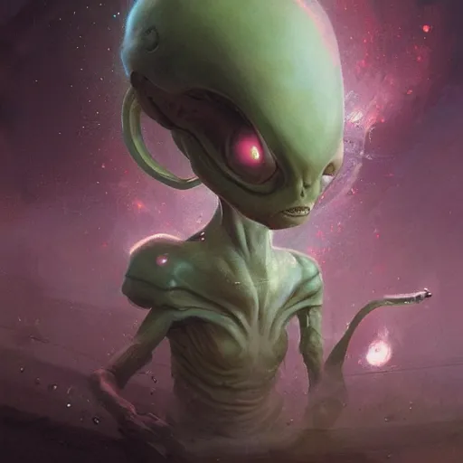 Image similar to baby alien, by greg rutkowski