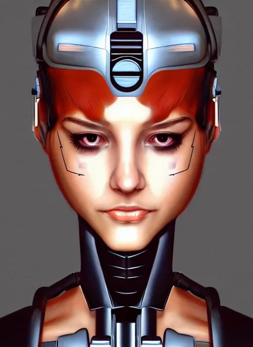 Image similar to portrait of a cyborg woman who turns her head to the ((((((right))))) (left+350) (((((up))))) (((((down))))) by Artgerm,eyes closed , biomechanical, hyper detailled, trending on artstation