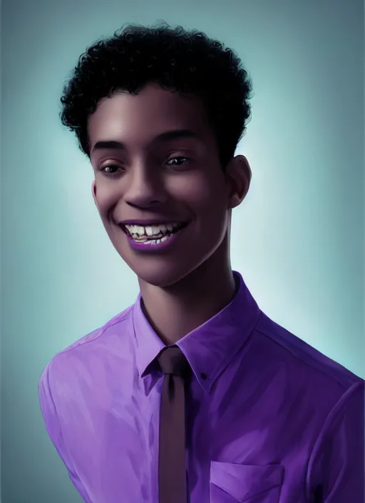 portrait of lightskin black teenage boy, very short | Stable Diffusion ...