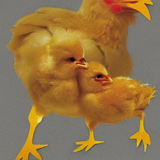 Prompt: communist baby chicks constructivism
