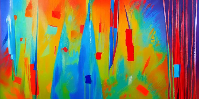 Prompt: a beautiful abstract acrylic painting by viktoria lapteva