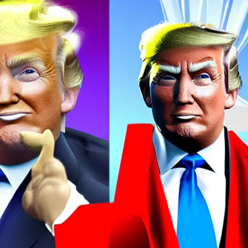 Image similar to trump as a fortnite skin