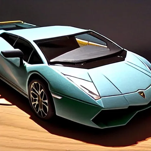 Prompt: a Lamborghini supercar made out of clay, claymation
