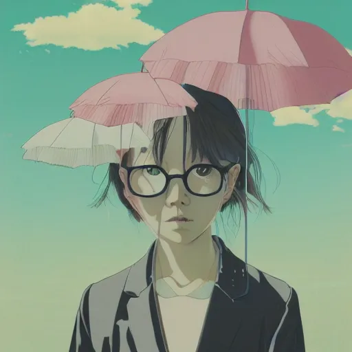 Image similar to a portrait of a girl by inio asano, beeple and james jean, chiho aoshima color scheme