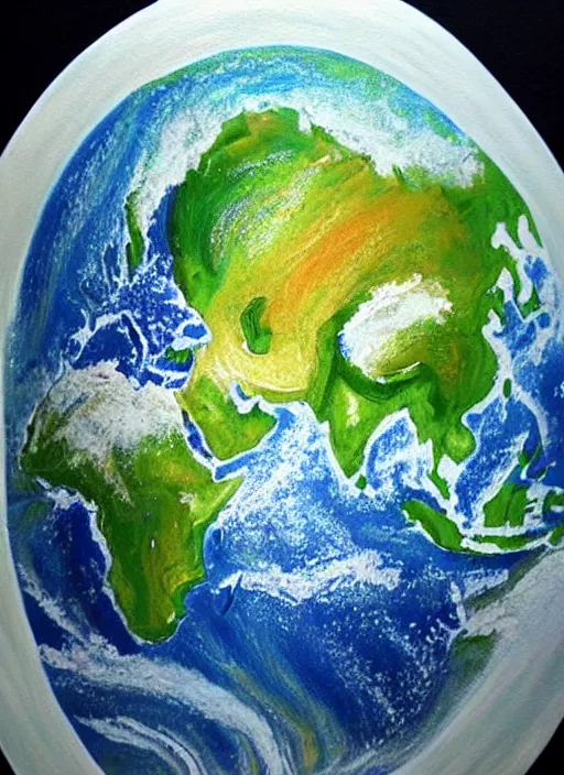 Image similar to realistic painting of earth