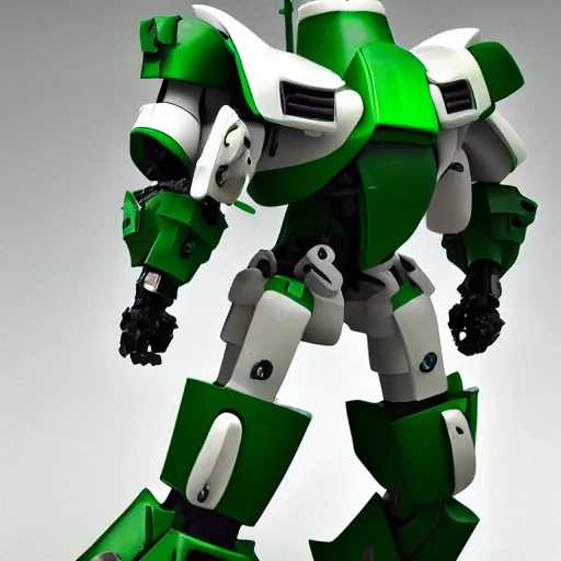 Image similar to miniature saudi samurai mecha, green and white, full body mecha suit, epic urban battle, Murata Yasushi Nirasawa Style, beautiful aesthetic, photorealistic, volumetric lighting, hyperrealistic, tiltshift, octane render, HDR, Production IG Studios Anime Style