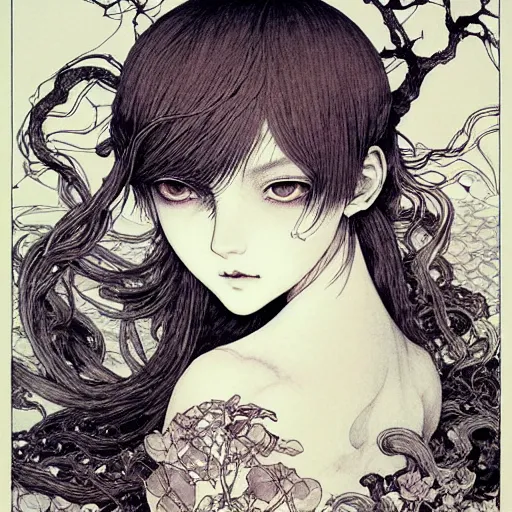 Prompt: prompt: Fragile looking vessel portrait soft light drawn by Vania Zouravliov and Takato Yamamoto, inspired by Fables, magical and alchemical weapons, soft light, white background, intricate detail, intricate ink painting detail, sharp high detail, manga and anime 2000