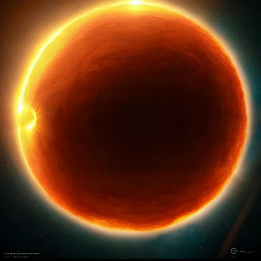 Prompt: a beautiful portrait of a red giant sun, volumetric lighting by jean kalin popov and greg rutkowski