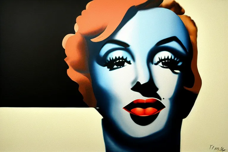 Image similar to portrait of merlyn monroe artwork by tim eitel