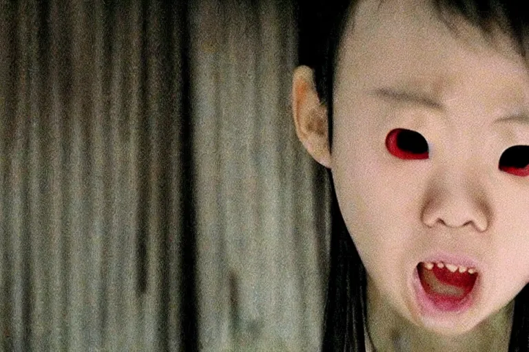 Image similar to screenshot from scariest japanese horror movie