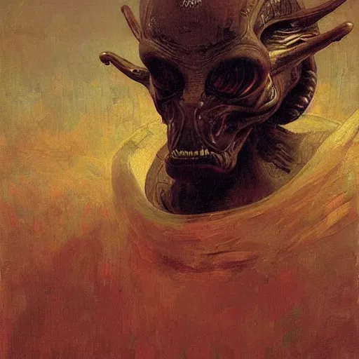 Image similar to alien by ilya repin