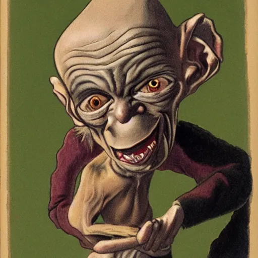 Image similar to caricature of gollum