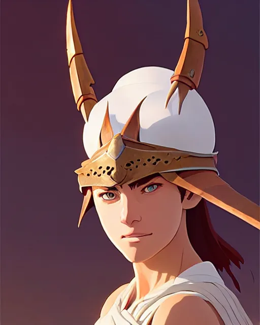 Image similar to azctec warrior, actress julia fox, detailed perfect face, exquisite details, fire magic, mid view, design on a white background, by studio muti, greg rutkowski makoto shinkai takashi takeuchi studio ghibli