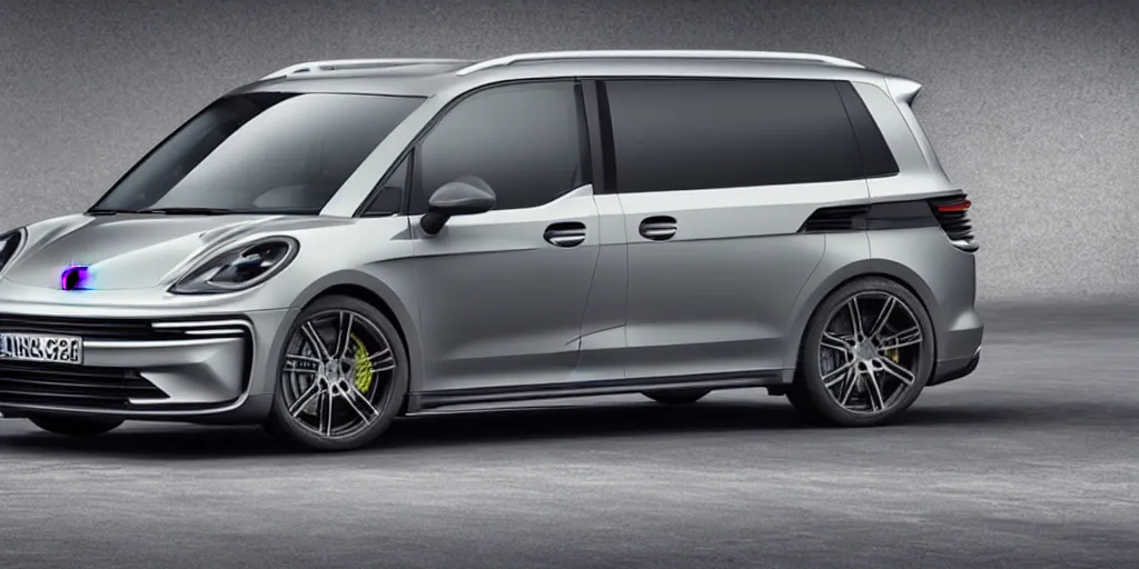 Image similar to “2021 Porsche Minivan, ultra realistic, 4K, high detail”