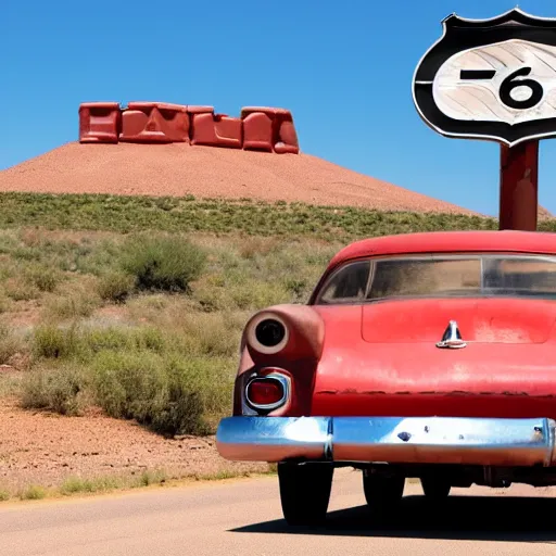 Prompt: roadtrip on route 66