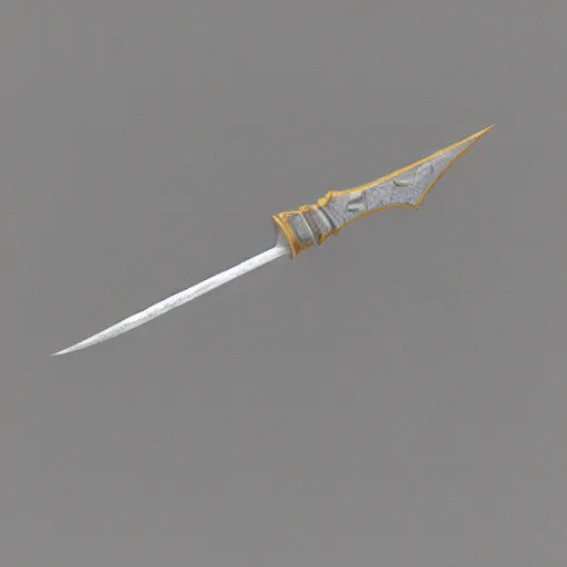 Image similar to Polearm, glaive, 3D render, fantasy weapon