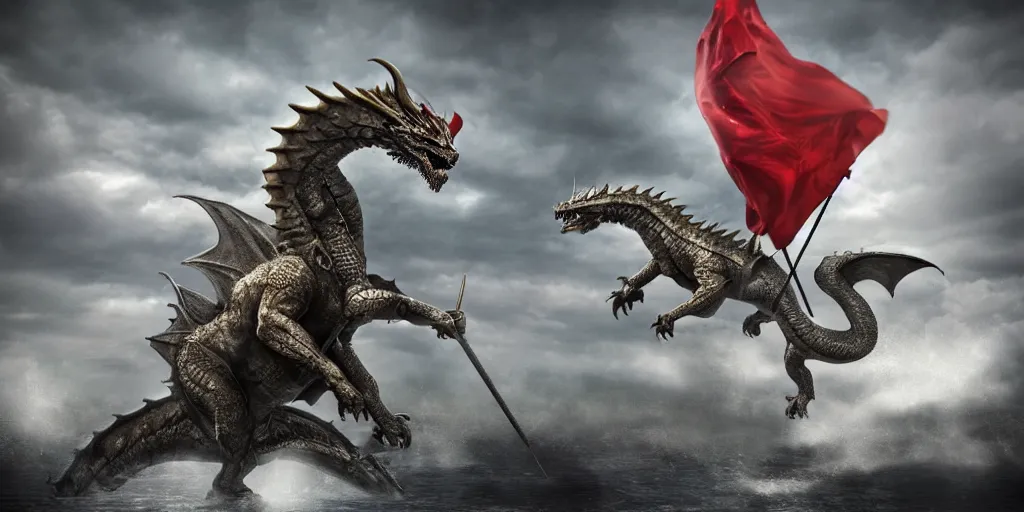 Image similar to Vladimir Putin riding a dragon photorealism, clear photography