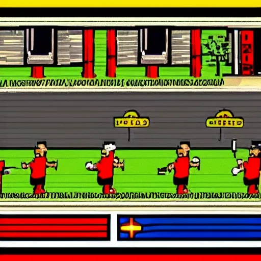 Image similar to Jim Crow in street, ps1, video game, gameplay, retro,