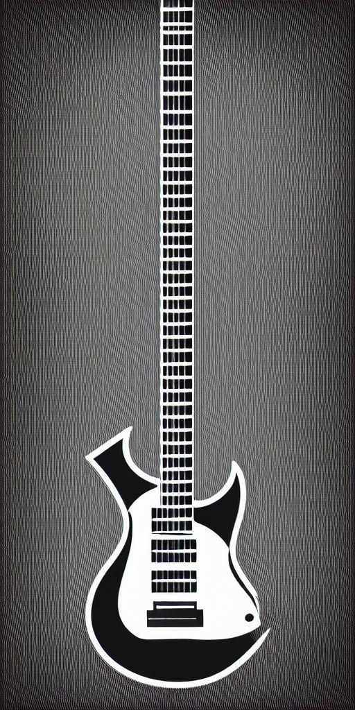 Prompt: vector art of a electric guitar with a black background, simple. A k_euler_ancestral