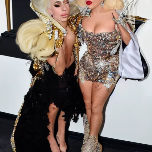 Image similar to Lady Gaga and Rosalia together