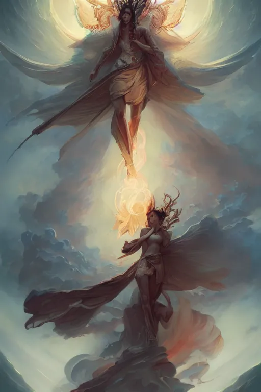 Prompt: a beautiful seraphim by pete mohrbacher and artgerm and wlop, digital art, highly detailed, fantasy, mystical, Trending on Artstation HQ, deviantart, unreal engine, 4K UHD image