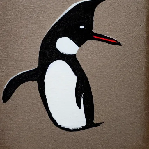 Image similar to portrait of a penguin wearing a suit