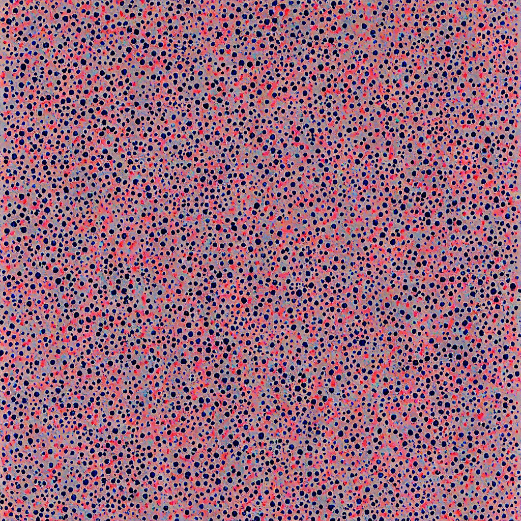 Image similar to camo made of strawberries, smiling, abstract, rei kawakubo artwork, cryptic, dots, stipple, lines, splotch, color tearing, pitch bending, color splotches, hearts, dark, ominous, eerie, minimal, points, technical, old painting