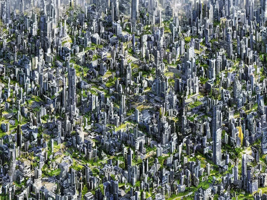 Prompt: what people or our cities/habitats will look like in 50-100 years if we keep going the way we are