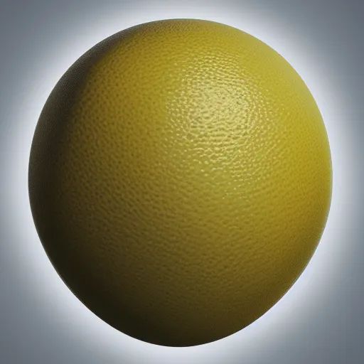 Image similar to a high quality render of a low poly lemon,