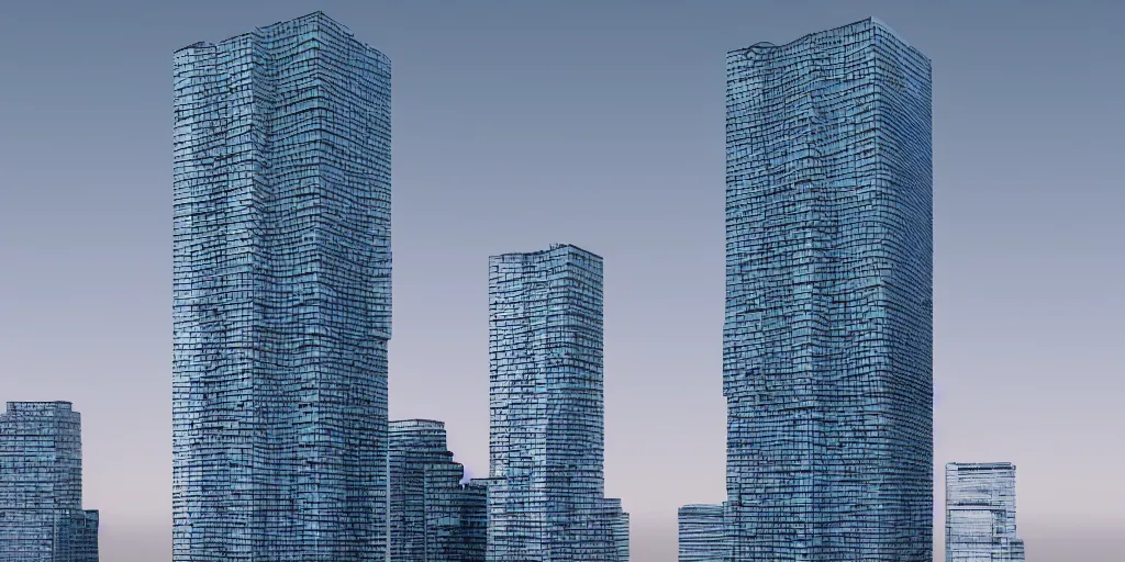 Prompt: a skyscraper made out of human faces, symbolic, volumetric lighting, award - winning, perfection, ambitious, ambient occlusion, vibrant, 4 k hd, grainy,