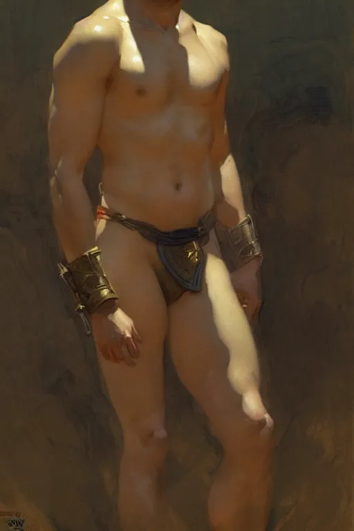 Image similar to attractive male, ghost of tsushima, painting by gaston bussiere, craig mullins, j. c. leyendecker, tom of finland