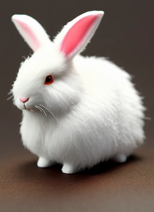 Image similar to 80mm resin detailed miniature of fluffy rabbit, Product Introduction Photos, 4K, Full body, simple background