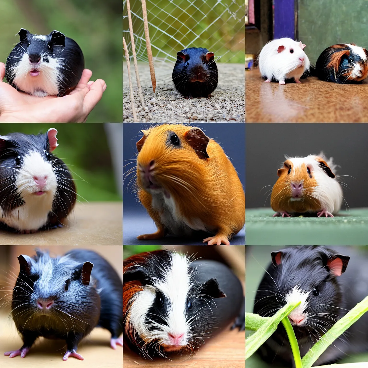 Prompt: an animal that is half guinea pig and half spider