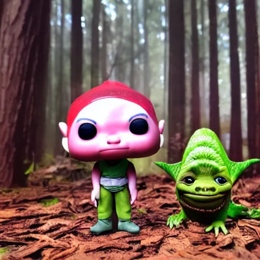 Prompt: sherk funko pop in the forest, 8k, cute, hdr